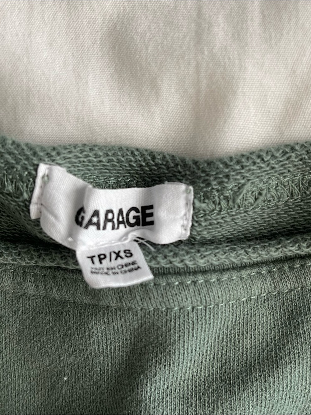 Garage Green Off Shoulder Sweater X-small Montauk Sports Club oversized - Picture 5 of 8